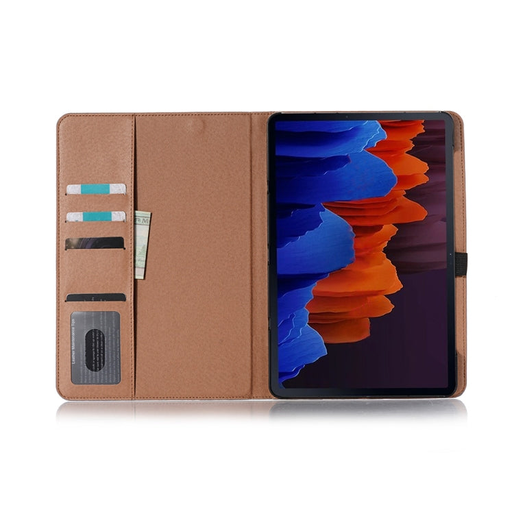 For Samsung Galaxy Tab S9 Retro Book Leather Tablet Case(Dark Brown) - Galaxy Tab S9 Cases by buy2fix | Online Shopping UK | buy2fix