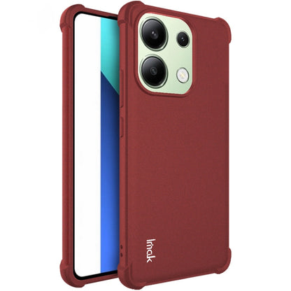 For Xiaomi Redmi Note 13 4G Global imak Shockproof Airbag TPU Phone Case(Matte Red) - Xiaomi Cases by imak | Online Shopping UK | buy2fix