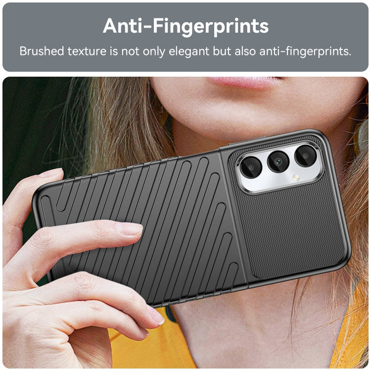 For Samsung Galaxy M14 4G Thunderbolt Shockproof TPU Phone Case(Black) - Galaxy Phone Cases by buy2fix | Online Shopping UK | buy2fix