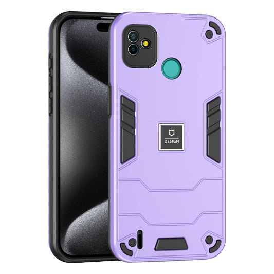 For Tecno Pop 5P 2 in 1 Shockproof Phone Case(Purple) - Tecno Cases by buy2fix | Online Shopping UK | buy2fix