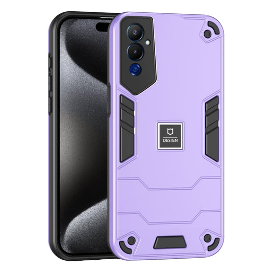 For Tecno Pova 4 Pro 2 in 1 Shockproof Phone Case(Purple) - Tecno Cases by buy2fix | Online Shopping UK | buy2fix