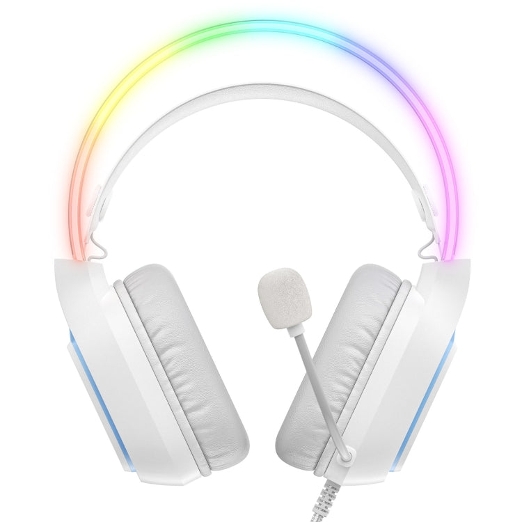 ONIKUMA X22 USB + 3.5mm Colorful Light Wired Gaming Headset with Mic, Cable length: 1.8m(White) - Multimedia Headset by ONIKUMA | Online Shopping UK | buy2fix