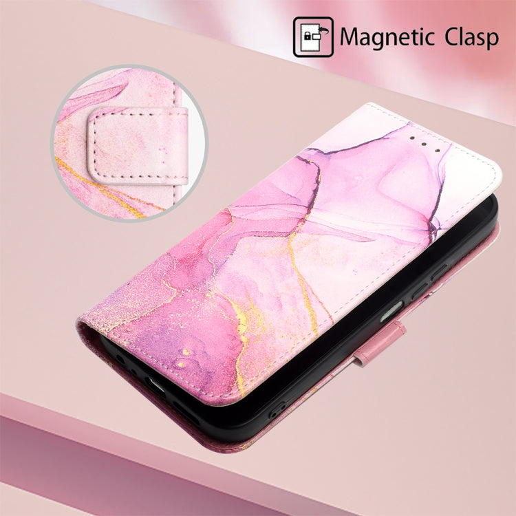 For Motorola Moto G Play 5G 2024 PT003 Marble Pattern Flip Leather Phone Case(Pink Purple Gold) - Motorola Cases by buy2fix | Online Shopping UK | buy2fix