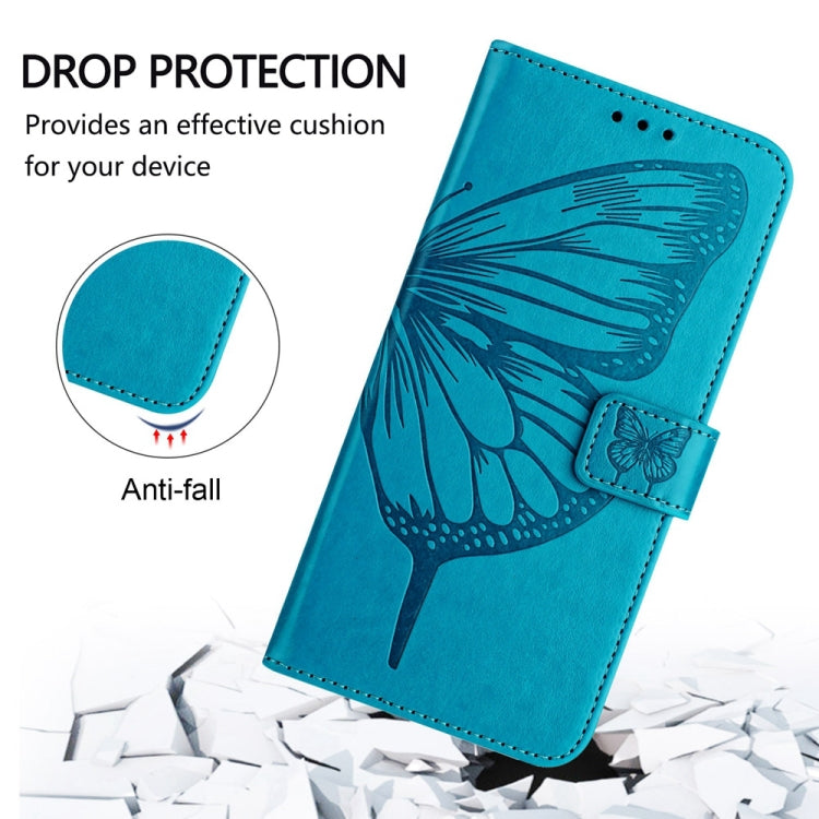 For Xiaomi Redmi K70 / K70 Pro Embossed Butterfly Leather Phone Case(Blue) - K70 Cases by buy2fix | Online Shopping UK | buy2fix