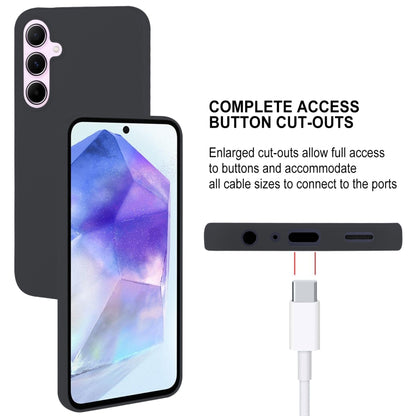 For Samsung Galaxy A55 GOOSPERY SOFT FEELING Liquid TPU Soft Phone Case(Black) - Galaxy Phone Cases by GOOSPERY | Online Shopping UK | buy2fix