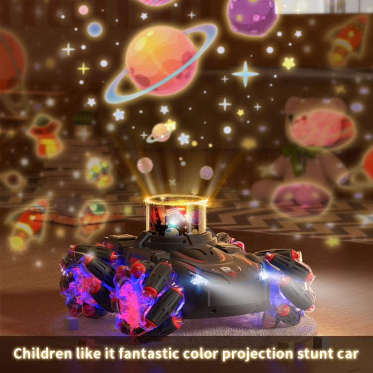 Q169 2.4G Magic Color Projection Stunt Remote Control Car(Black Red) - RC Cars by buy2fix | Online Shopping UK | buy2fix