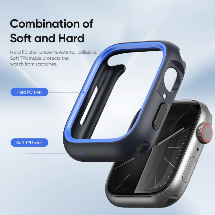 For Apple Watch 4 / 5 / 6 / SE 44mm DUX DUCIS Bamo Series Hollow PC + TPU Watch Protective Case(Midnight Blue+Blue) - Watch Cases by DUX DUCIS | Online Shopping UK | buy2fix