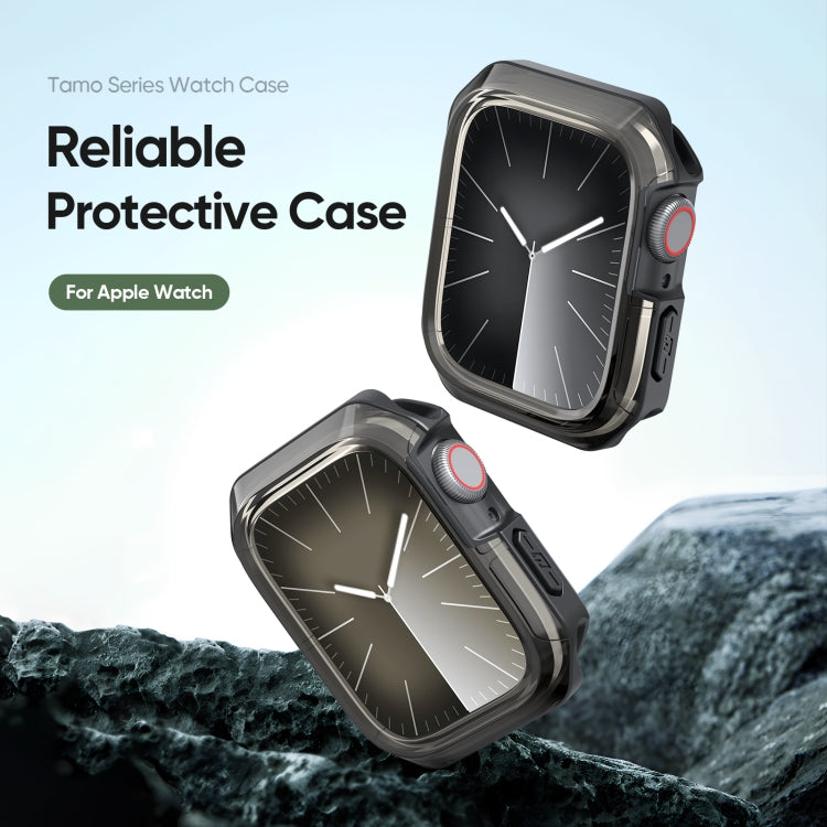 For Apple Watch 4 / 5 / 6 / SE 44mm DUX DUCIS Tamo Series Hollow PC + TPU Watch Protective Case(Translucent Black) - Watch Cases by DUX DUCIS | Online Shopping UK | buy2fix