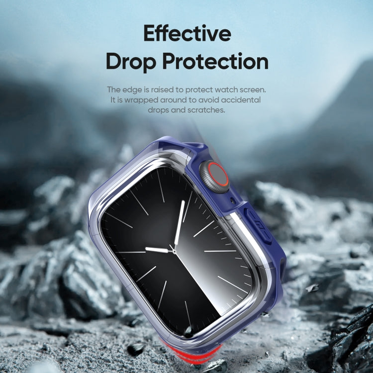 For Apple Watch 4 / 5 / 6 / SE 44mm DUX DUCIS Tamo Series Hollow PC + TPU Watch Protective Case(Transparent Blue) - Watch Cases by DUX DUCIS | Online Shopping UK | buy2fix