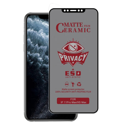 For iPhone 11 Pro Max / XS Max Full Coverage Frosted Privacy Ceramic Film - iPhone 11 Pro Max Tempered Glass by buy2fix | Online Shopping UK | buy2fix