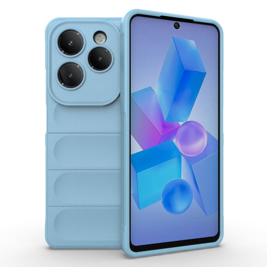 For Infinix Hot 40 Pro / Hot 40 Magic Shield TPU + Flannel Phone Case(Light Blue) - Infinix Cases by buy2fix | Online Shopping UK | buy2fix