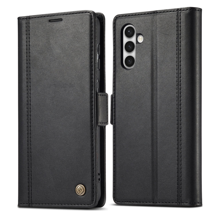 For Samsung Galaxy S24+ LC.IMEEKE Skin-friendly Card Slots Leather Phone Case(Black) - Galaxy S24+ 5G Cases by LC.IMEEKE | Online Shopping UK | buy2fix