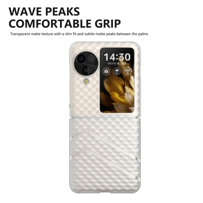 For OPPO Find N3 Flip Wave Pattern Transparent Frosted Phone Case - Find N3 Flip Cases by buy2fix | Online Shopping UK | buy2fix