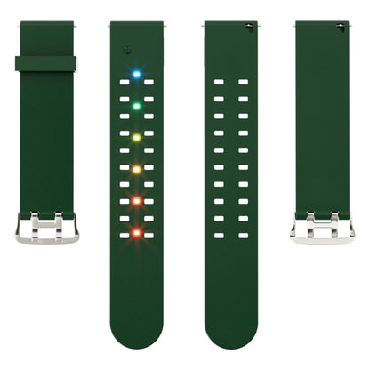 For Apple Watch Series 6 40mm Luminous Colorful Light Silicone Watch Band(Green) - Watch Bands by buy2fix | Online Shopping UK | buy2fix