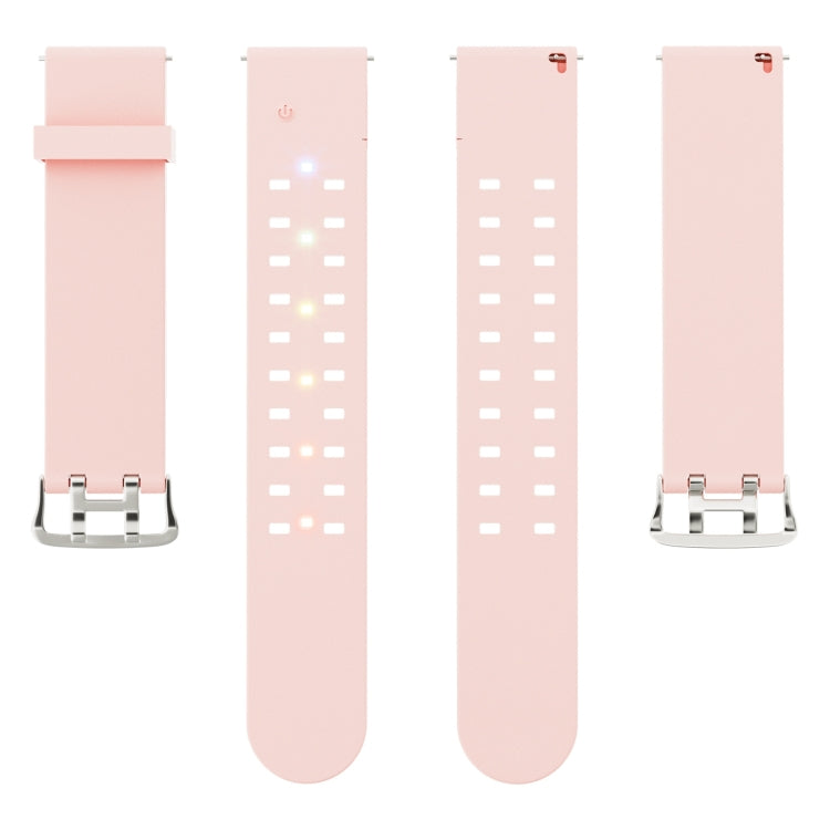 For Apple Watch 42mm Luminous Colorful Light Silicone Watch Band(Pink) - Watch Bands by buy2fix | Online Shopping UK | buy2fix