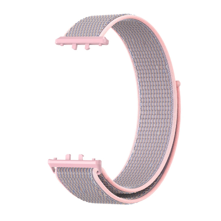 For Samsung Galaxy Fit 3 Woven Nylon Loop Watch Band(Pinkish) - Watch Bands by buy2fix | Online Shopping UK | buy2fix