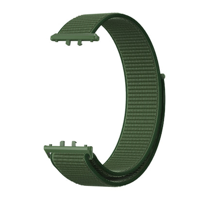 For Samsung Galaxy Fit 3 Woven Nylon Loop Watch Band(Army Green) - Watch Bands by buy2fix | Online Shopping UK | buy2fix