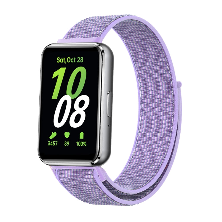 For Samsung Galaxy Fit 3 Woven Nylon Loop Watch Band(Purple) - Watch Bands by buy2fix | Online Shopping UK | buy2fix