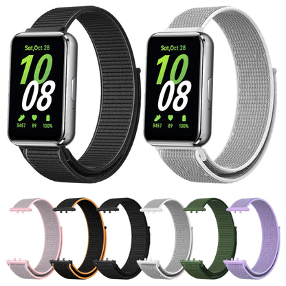 For Samsung Galaxy Fit 3 Woven Nylon Loop Watch Band(Army Green) - Watch Bands by buy2fix | Online Shopping UK | buy2fix