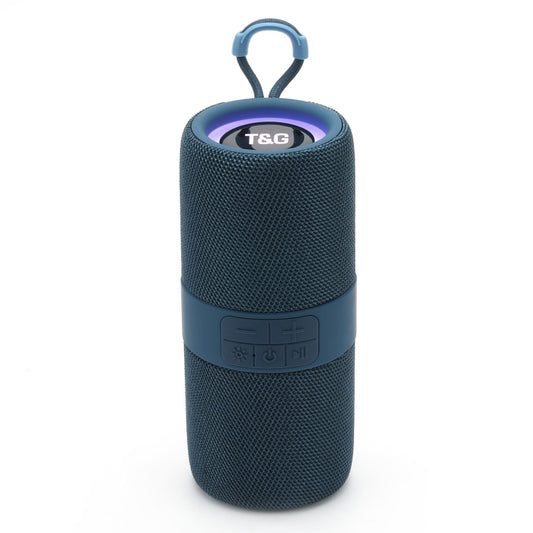 T&G TG-671 Portable Wireless 3D Stereo Subwoofer Speaker with FM/USB/LED(Blue) - Desktop Speaker by T&G | Online Shopping UK | buy2fix