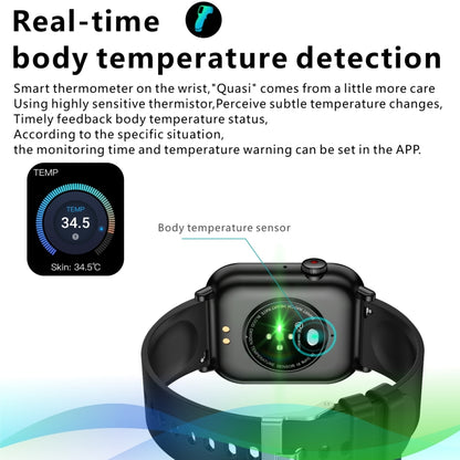 QX9 1.96 inch BT5.2 Smart Sport Watch, Support Bluetooth Call / Sleep / Blood Oxygen / Heart Rate / Blood Pressure Health Monitor(Black) - Smart Watches by buy2fix | Online Shopping UK | buy2fix