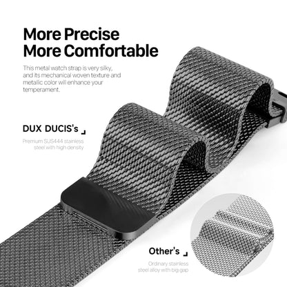 For Apple Watch SE 2022 44mm DUX DUCIS Milanese Pro Series Stainless Steel Watch Band(Black) - Watch Bands by DUX DUCIS | Online Shopping UK | buy2fix