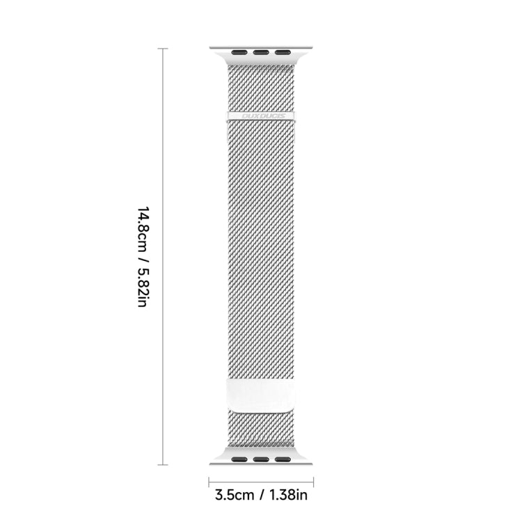 For Apple Watch Series 3 38mm DUX DUCIS Milanese Pro Series Stainless Steel Watch Band(Silver) - Watch Bands by DUX DUCIS | Online Shopping UK | buy2fix