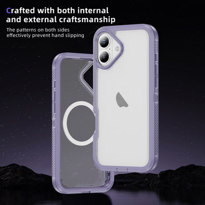 For iPhone 16 Plus Guard Magsafe Magnetic Ring Matte Phone Case(Light Purple) - iPhone 16 Plus Cases by buy2fix | Online Shopping UK | buy2fix