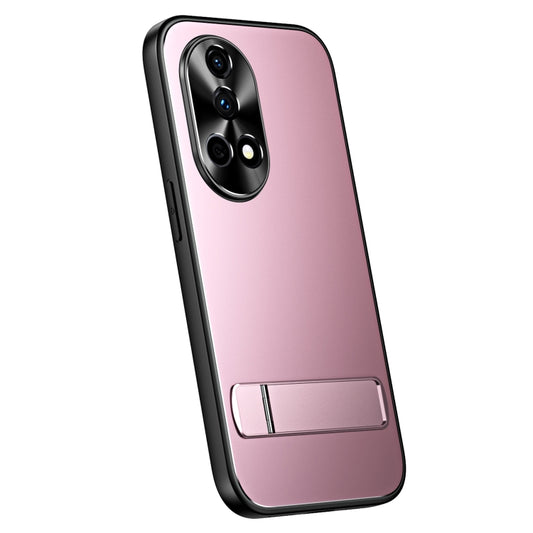 For Huawei nova 12 R-JUST RJ-61 Electroplating Frosted TPU + PC Phone Case with Holder(Pink) - Huawei Cases by R-JUST | Online Shopping UK | buy2fix