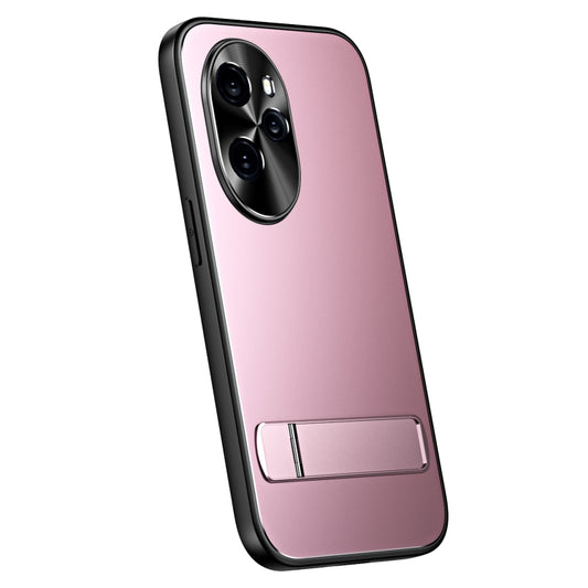 For Honor 100 Pro R-JUST RJ-61 Electroplating Frosted TPU + PC Phone Case with Holder(Pink) - Honor Cases by R-JUST | Online Shopping UK | buy2fix
