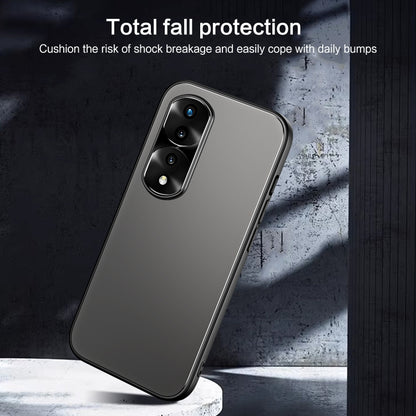 For Honor 70 Pro R-JUST RJ-61 Electroplating Frosted TPU + PC Phone Case with Holder(Grey) - Honor Cases by R-JUST | Online Shopping UK | buy2fix