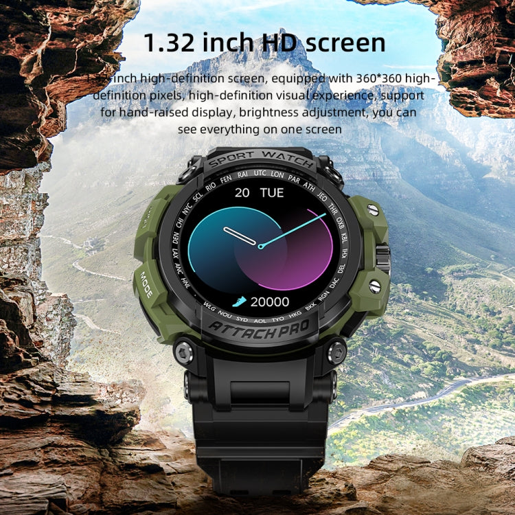 LOKMAT ATTACK Pro 1.32 inch BT5.1 Smart Sport Watch, Support Bluetooth Call / Sleep / Blood Oxygen / Heart Rate / Blood Pressure Health Monitor(Green) - Smart Watches by Lokmat | Online Shopping UK | buy2fix