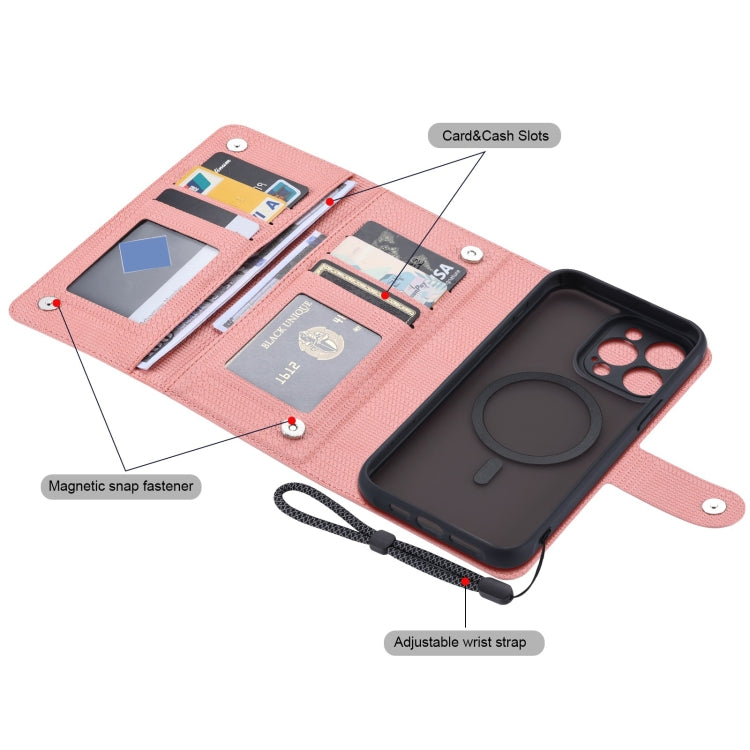 For iPhone 13 Pro ViLi GHA Series Shockproof MagSafe RFID Leather Attraction Horizontal Flip Phone Case(Pink) - iPhone 13 Pro Cases by ViLi | Online Shopping UK | buy2fix