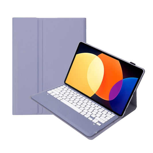 For Xiaomi Pad 6S Pro 12.4 Lambskin Texture Detachable Bluetooth Keyboard Leather Case(Purple) - Others Keyboard by buy2fix | Online Shopping UK | buy2fix