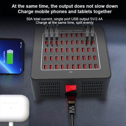 YFY-A77 250W 50 Ports USB Smart Charging Station(UK Plug) - Multifunction Charger by buy2fix | Online Shopping UK | buy2fix