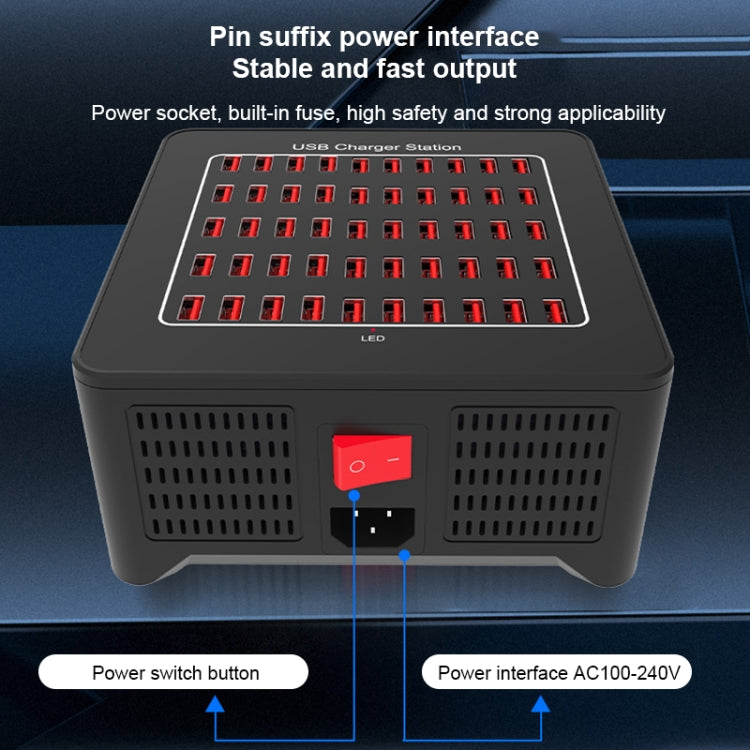 YFY-A77 250W 50 Ports USB Smart Charging Station(AU Plug) - Multifunction Charger by buy2fix | Online Shopping UK | buy2fix