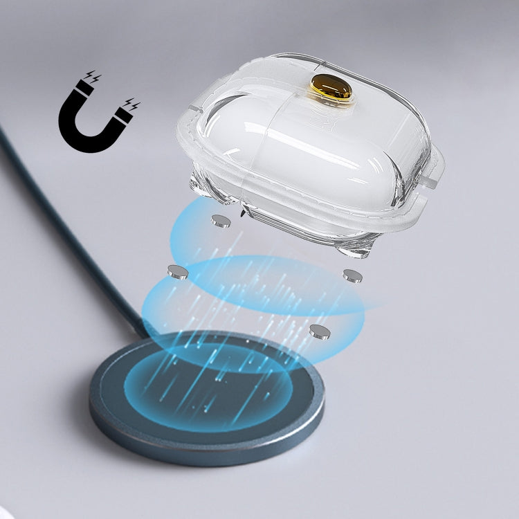 For AirPods 1 / 2 Magnetic Clear Armor TPU TWS Earphone Case(Tansparent) - For AirPods 1/2 by buy2fix | Online Shopping UK | buy2fix