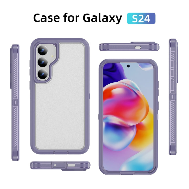 For Samsung Galaxy S24 5G Guard Life Waterproof Frosted Phone Case(Light Purple) - Galaxy S24 5G Cases by buy2fix | Online Shopping UK | buy2fix