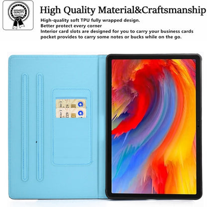 For Lenovo Tab M11 / Xiaoxin Pad 11 2024 Colored Drawing Sewing Pen Slot Leather Tablet Case(Love) - Lenovo by buy2fix | Online Shopping UK | buy2fix