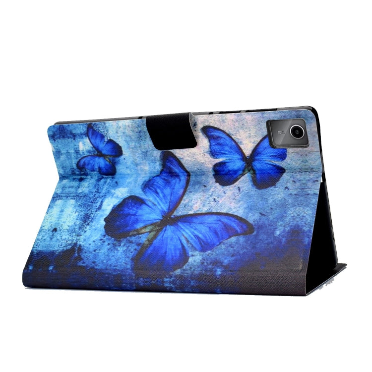 For Lenovo Tab M11 / Xiaoxin Pad 11 2024 Electric Pressed Colored Drawing Smart Leather Tablet Case(Retro Butterflies) - Lenovo by buy2fix | Online Shopping UK | buy2fix