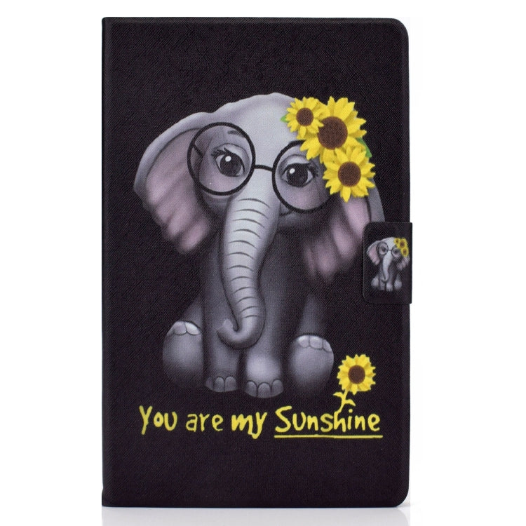 For Lenovo Tab M11 / Xiaoxin Pad 11 2024 Electric Pressed Colored Drawing Smart Leather Tablet Case(Flower Elephant) - Lenovo by buy2fix | Online Shopping UK | buy2fix