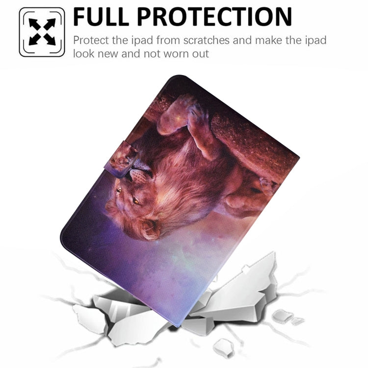 For Lenovo Tab M11 / Xiaoxin Pad 11 2024 Electric Pressed TPU Smart Leather Tablet Case(Lion King) - Lenovo by buy2fix | Online Shopping UK | buy2fix