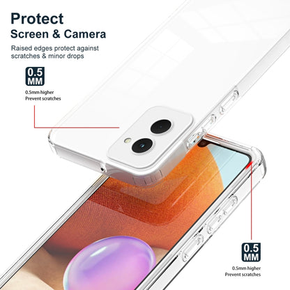 For Motorola Moto G Power 5G 2024 3 in 1 Clear TPU Color PC Frame Phone Case(White) - Motorola Cases by buy2fix | Online Shopping UK | buy2fix