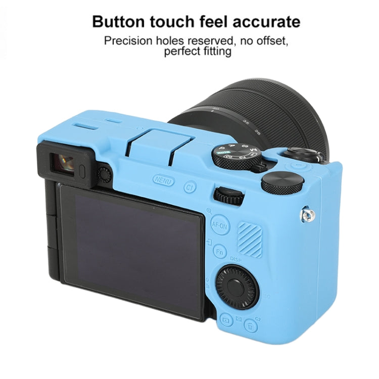 For Sony ILCE-7CM2 / A7C II / A7CR Glossy Soft Silicone Protective Case(Blue) - Protective Case by buy2fix | Online Shopping UK | buy2fix