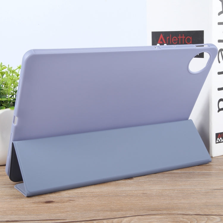 For Huawei MatePad Pro 11 2022/2024 Tri-fold Silicone Leather Tablet Case(Lavender) - Huawei by buy2fix | Online Shopping UK | buy2fix