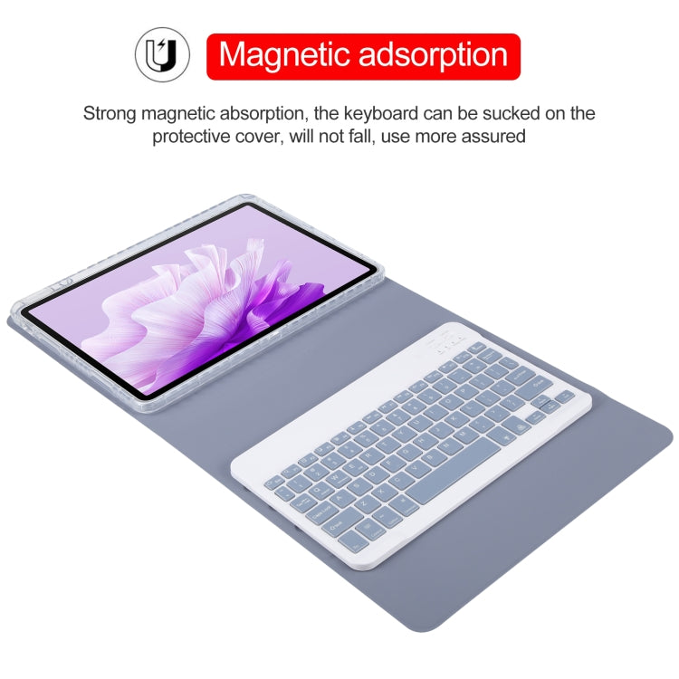 For Huawei MatePad Air 11.5 Square Button Backlight Bluetooth Keyboard Rotatable Holder Leather Case(Lavender Purple) - Huawei Keyboard by buy2fix | Online Shopping UK | buy2fix