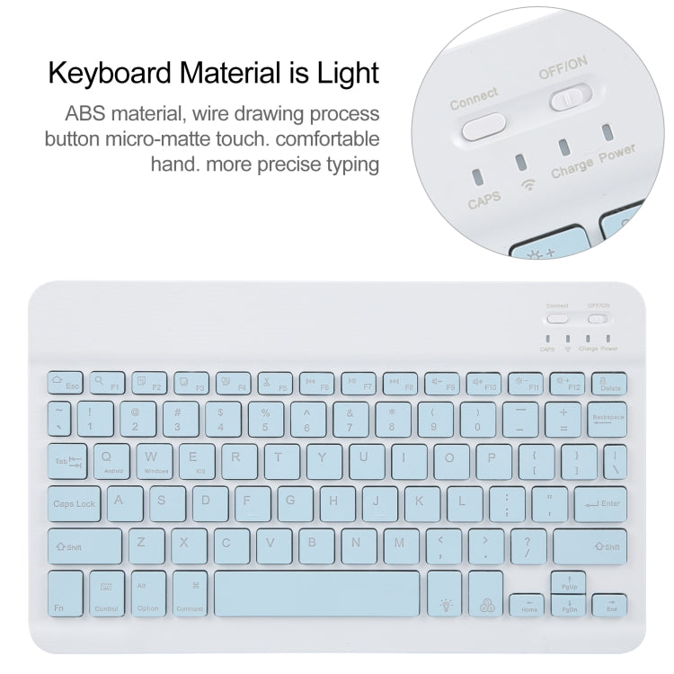 For Huawei MatePad 11 2023 / 2021 Square Button Backlight Bluetooth Keyboard Rotatable Holder Leather Case(Sky Blue) - Huawei Keyboard by buy2fix | Online Shopping UK | buy2fix