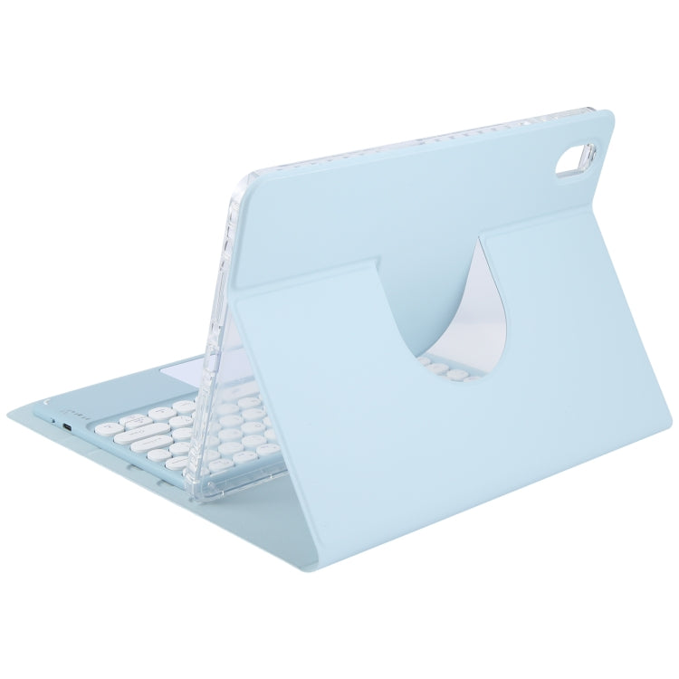 For Xiaomi Pad 6 Round Button Bluetooth Keyboard Rotatable Holder Leather Case with Touchpad(Sky Blue) - Others Keyboard by buy2fix | Online Shopping UK | buy2fix