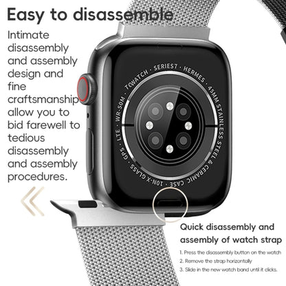 For Apple Watch Series 10 42mm ZGA Milanese Magnetic Metal Watch Band(Black) - Watch Bands by ZGA | Online Shopping UK | buy2fix