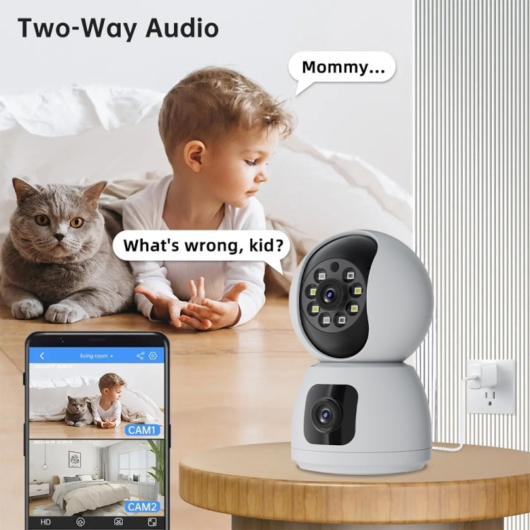 Y6203 4MP Zoom HD Indoor Waterproof Smart WiFi Camera, Specification:UK Plug(White) - Wireless Camera by buy2fix | Online Shopping UK | buy2fix